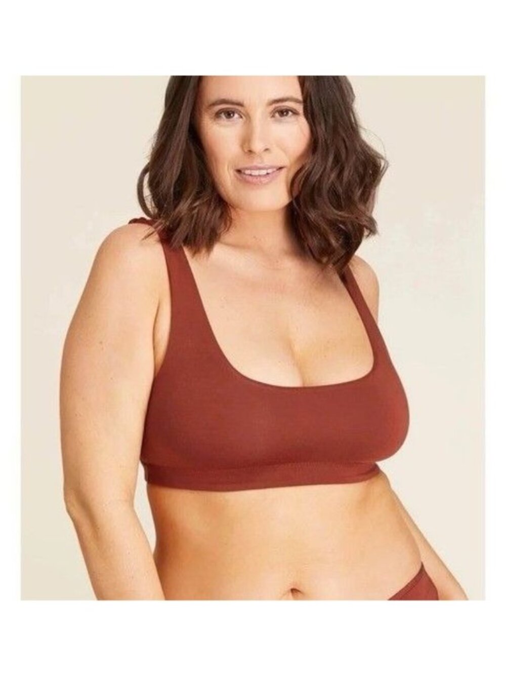 ANDIE The Tank Bralette Size M Rust